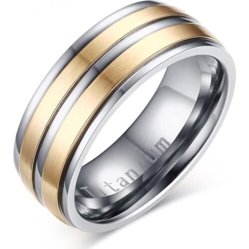 Titanium Carbide Men's Ring Wedding Rings 8mm USA Size Engraved "Titanium"