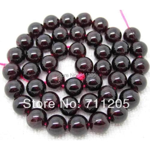 Wholesale 44pcs ,9mm Natural Red Garnet Round Loose Beads,we provide mixed wholesale for all items
