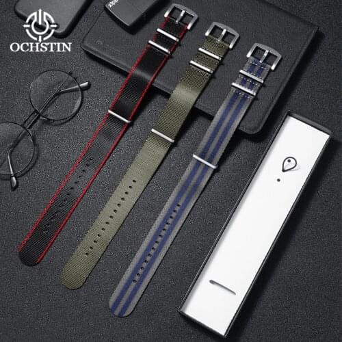 OCHSTIN High Premium Quality Nato Watch Strap Removable Nylon 20mm 22mm For James Bond Men Sports Seatbelt Watchband Bracelet