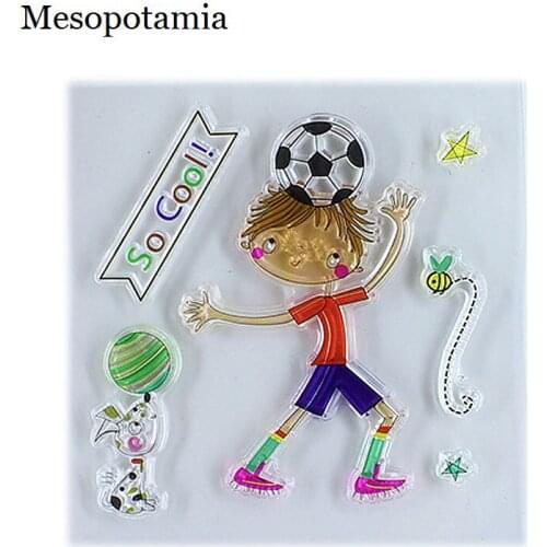 DIY Scrapbooking Albums Stamp Seal So Cool Sports Football Embossing Silicone Transparent Stamp Card Decoration Stamps Seal