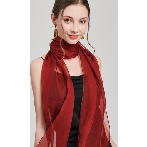 100% Pure Silk Scarf Solid Black Square Neck Scarves Women Chiffon Handkerchief Female Bufanda Mujer Small Real Silk Kerchief
