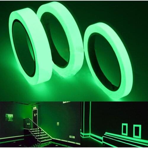 Luminous Tape Self-adhesive Night Vision Tape Wall Sticker Glow in the Dark DIY Fluorescent Warning Emergency Sticker Home Decor