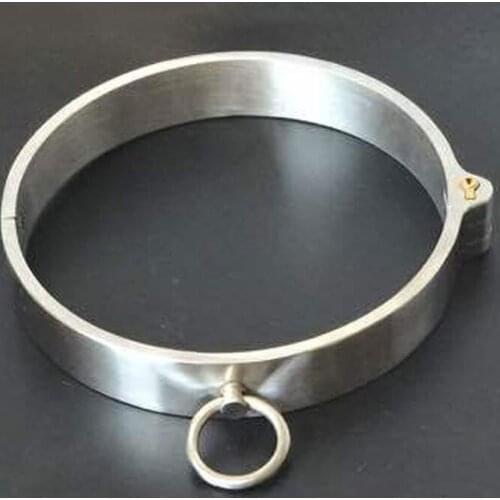 Stainless Steel Lockable BDSM Collar Adult Games Bondage Restraints Slave Collars Couples Sex Toys For Woman Men Fetish Tools