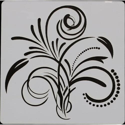 13*13 flower Layering Stencils for Diy scrapbook/photo album Decorative Embossing coloring,painting stencil,home decor