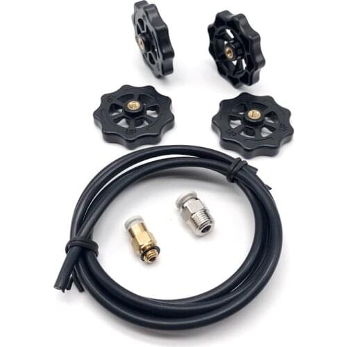 2*4mm PTFE Tube Kit with PC4 Pneumatic Connector+M4 Nut Kit for 3D Printer NK-Shopping