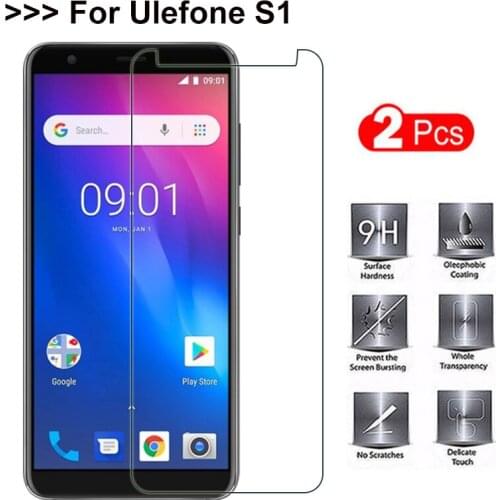 2PCS NEW Screen Protector mobile phone For Ulefone S1 9H Tempered Glass Film Protective Screen Cover