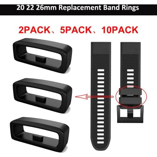 20/22/26mm Replacement Watch Strap Band Keeper Loop Security Holder Retainer Ring For Garmin Fenix 6X 6 6S Pro 5X 5S 5 Plus 3 HR