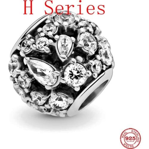 2021 New Sparkling Round Openwork Charm Diy Beads Fit original charms silver 925 bracelet P580