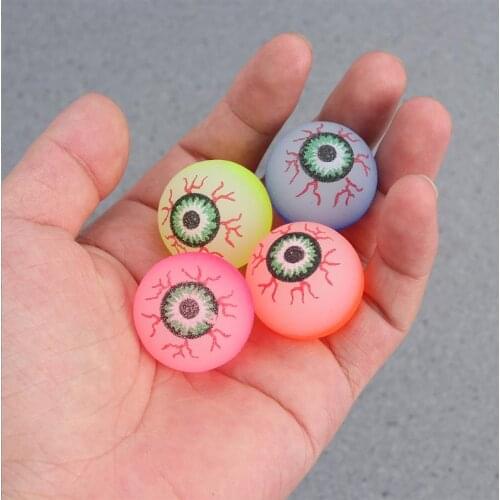 24 pcs Bouncing Balls Halloween Eyeball Toys Bouncy Ball Plastic Doll Eyes for DIY Toy Eyes Animal Toy DIY Craft