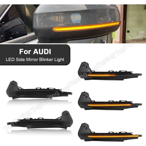 2X For Audi A1 2011-2018 Dynamic Scroll LED Turn Signal Light Sequential Rearview Mirror Indicator Blinker
