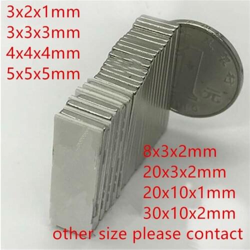 5//50/100 pcs Rectangle Neodymium Magnet Super Powerful Permanent Magnet Small Block Strong Magnet
