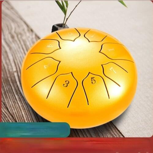 8 Tune Steel Tongue Drum 6 Inch Hand Pan Drum Tank Hang Hollow Drum with Drumsticks Carrying Bag Percussion Instruments