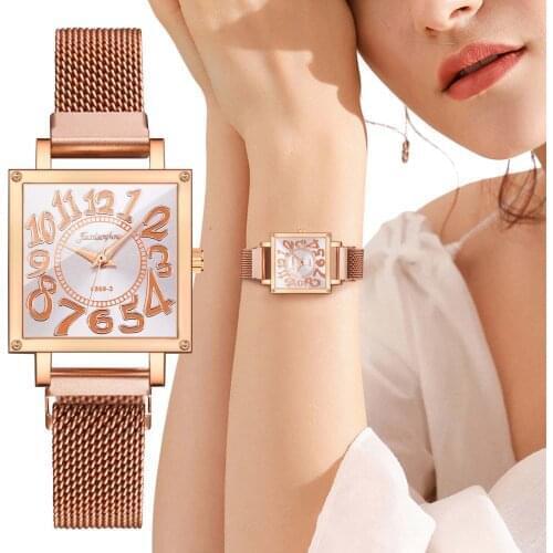 Watches Women Fashion Watch 2021 Luxury Square Elegant Womens Quartz WristWatch Ladies Casual Dress Clock Reloj Para Mujeres F3