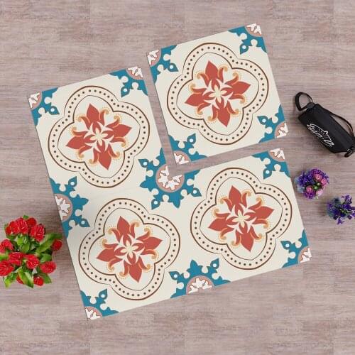 Colored floor stickers kitchen bathroom oil-proof waterproof tile stickers home self-adhesive wall stickers pvc thickening