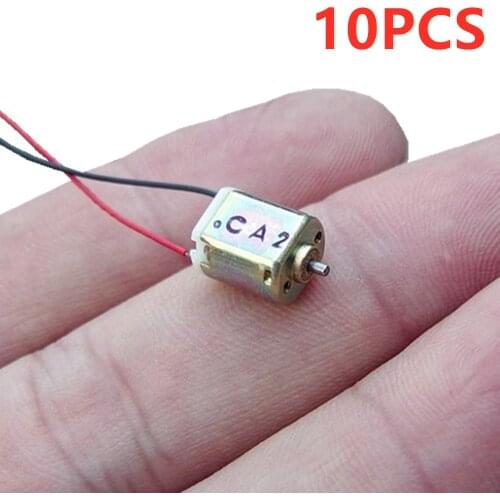 10PCS/LOT DC FK10B Motor DC 3V 44000RPM High Speed Diameter 1mm Micro Tiny Small Electric Machinery High Quality DIY Parts