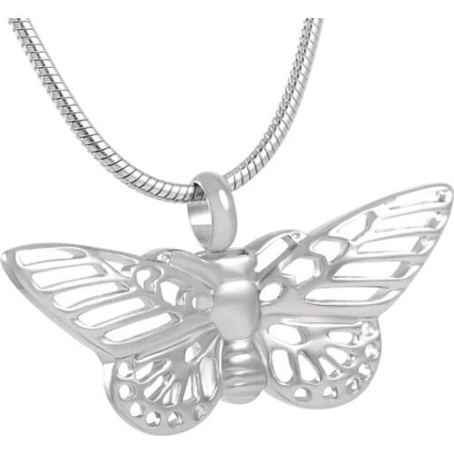 IJD8144 Butterfly High Polish Stainless Steel Accessaries Cremation Jewelry in Pendant Necklaces Girls Boys New Fashion Special