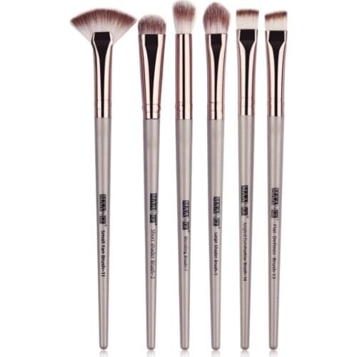 6 pcs/set Makeup Brushes Tool Kit Professional Cosmetic Powder Concealer Eyeshadow Blush Blending Make Up Brush
