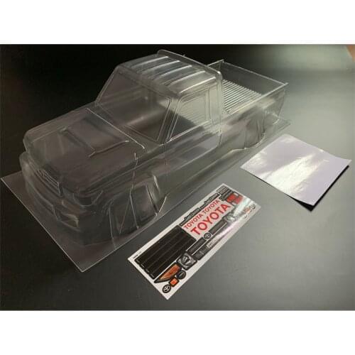 1/10 Rc Crawler Car Model Body Shell Team C Toyota Pickup Smooth TRX4/SCX10/D90 Clear Pc Body With Decoration Stickers