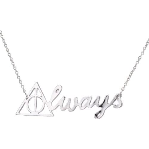Fashion Potter Always Necklace Deathly Hallows Letter Pendant For Men And Women Chain Necklaces Fans Gifts