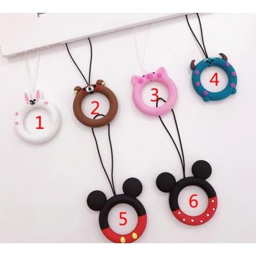 Cartoon Phone Lanyard Strap Finger Ring Pendant Keyring Keychain For Camera IphoneX Samsung Huawei