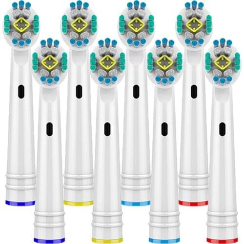 8pcs Electric Toothbrush Nozzles For Oral B 3D White Toothbrush Heads Braun Wholesale Dropshipping Toothbrush Heads
