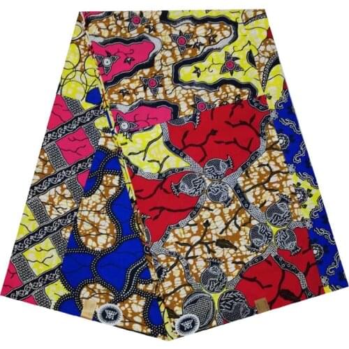 2019 New design veritable Printed in fabric African wax block 100% cotton 6yards colorful design for african woman V-L 548