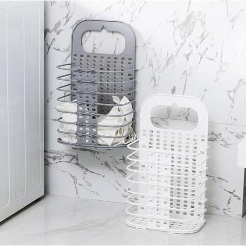 Portable Foldable Laundry Basket Organizer Wall Mounted Holder Rack Dirty Clothes Storage Bags For Kids Toy Clothing Container