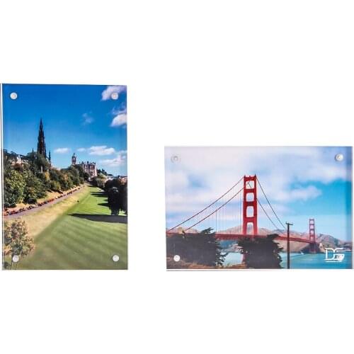 Clear Acrylic Photo Frame - Fits 4"x6" Picture desktop stationery series