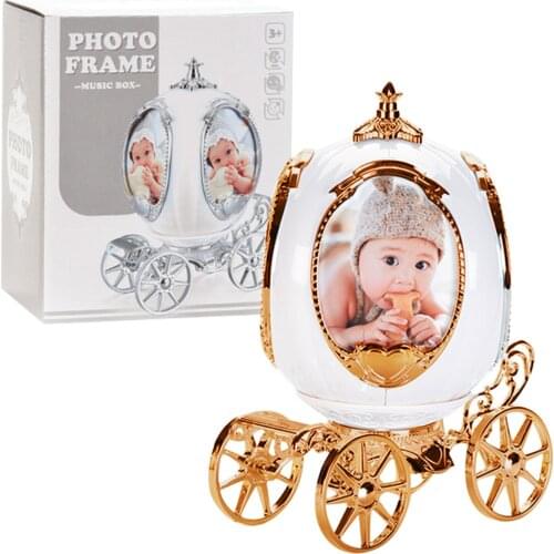 Frame Personalized Pumpkin Car Photo Frame Music Box Picture Frame Wedding Decorative Accessories Party Desktop Household Decor