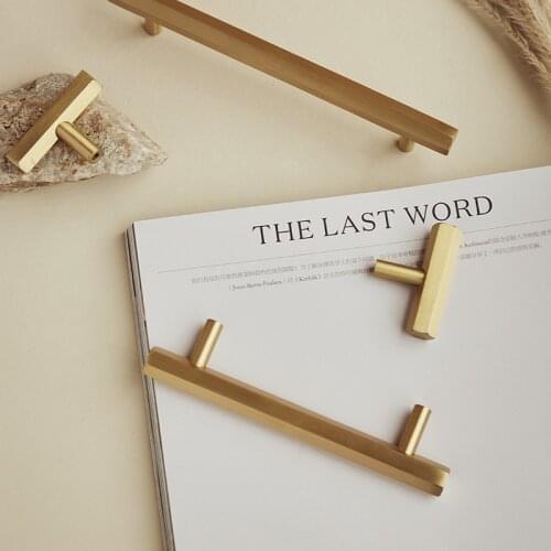 Brass Kitchen Cabinet Handles Long Wardrobe Handle and Knobs Drawer Pull Knob American Furniture Door Hardware Gold Black