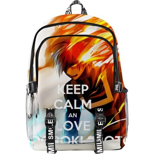 2021 3D My Hero Academia Todoroki Shoto Men Women Backpack Oxford School Bag Fashion Style Teenager Child Bag Travel Backpack