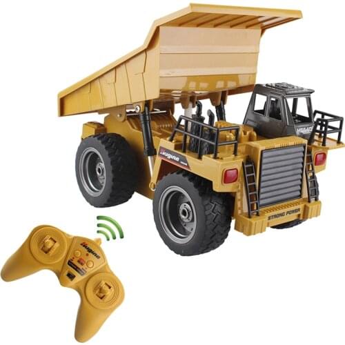RC Truck Alloy Dumper Tilting Cart 2.4G 4WD Tip Lorry Remote Control Mine Machine Electronic Vehicle Model 2020 New Hobby Toys