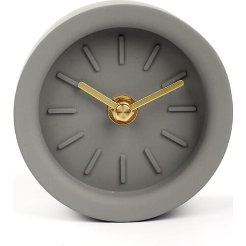 Concrete Alarm Clock Silicone Mold Handmade Cement Nordic Original Ornaments Mould
