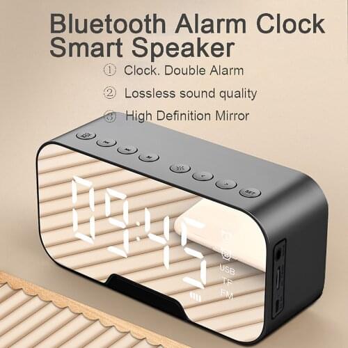 Led Digital Alarm Clock Backlight Snooze Mute Desktop Electronic Bcaklight Table Clocks Desktop Clock Mirror Led With Speaker#g4