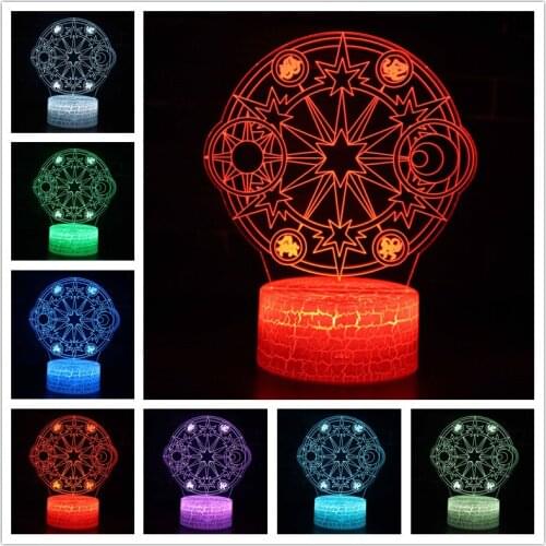 7 Color Change LED 3D Night Light Children Bedroom Decoration Bluetooth Speaker Table Lamp for Kids Gift