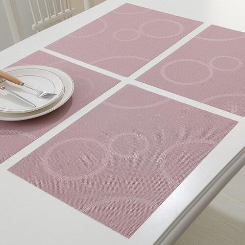 Teslinxi Placemat Pvc Placemat Heat Insulation Pad Table Mats for Dining Table