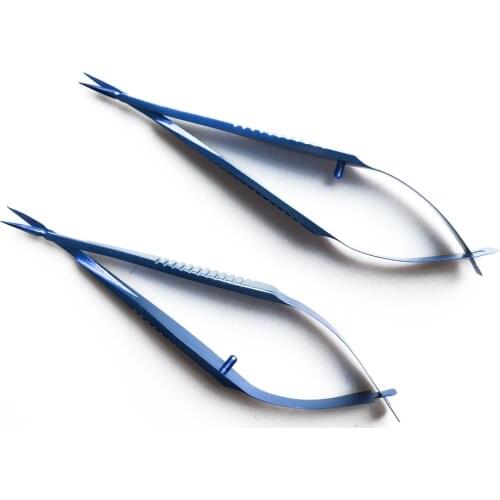 Titanium Vannas Capsulotomy Scissor 102mm ophthalmic surgical instrument