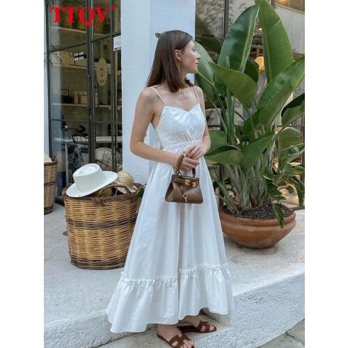 Белые летние платья TTQV China At AliExpress