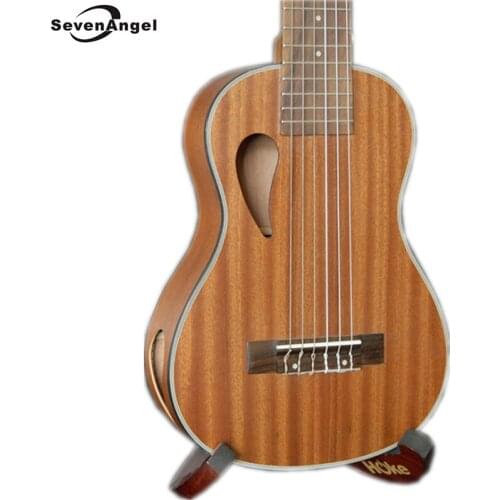 SevenAngel Ukulele 28 Inch 6 Strings Hawaiian Guitar Ukelele Sapele Uku music instrument Electric Ukulele with Pickup EQ