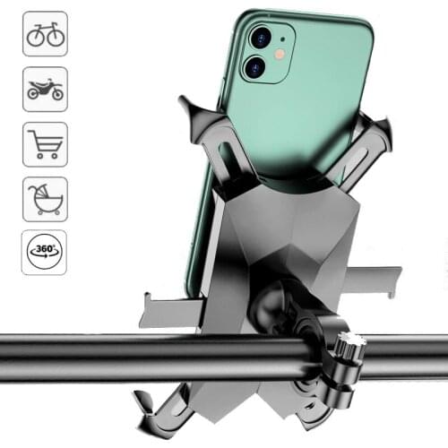 360 Degree Rotatable Bicycle Motorcycle Shockproof Mobile Phone Holder Bicycle Mobile Phone Navigation Frame Handlebar Holder