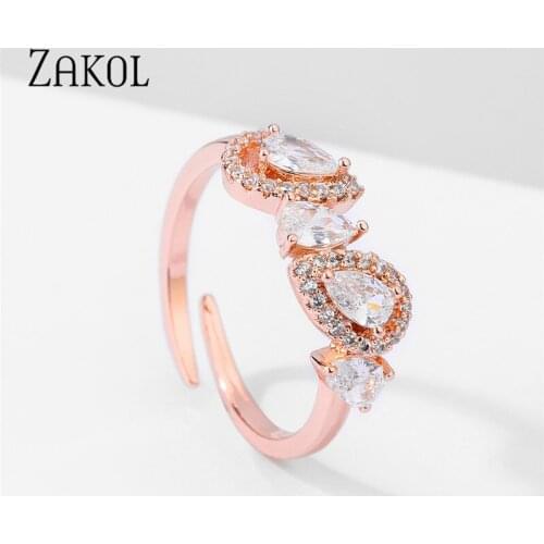 ZAKOL Rings With Crystals