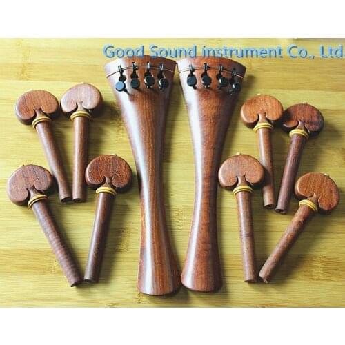 2 sets 4/4 Cello parts,nice Rosewood parts ( tailpiece & pegs )