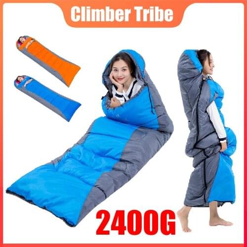 2400g Sleeping Bag Hand Reach Out 4 Season Spring Summer Outdoor Adult Envelope Trekking Camping Travel Household Portable /60