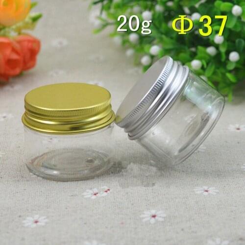 500pcs 20g Transparent PET Cream Jars,can be used For Mask/Eye Cream Bottles With Gold Silver Aluminum Lid,Cosmetic jar NO441
