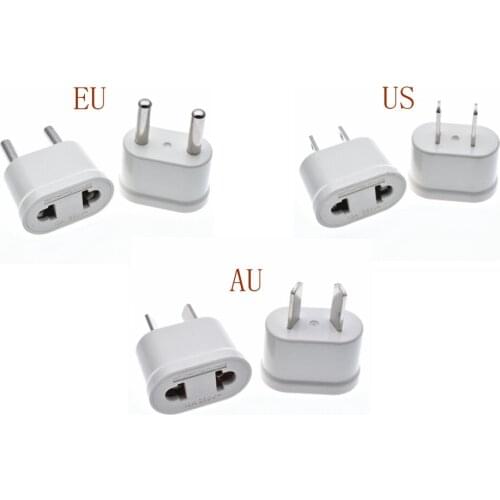 US American Plug Adapter 2 Pin EU European Euro Europe AU KR To US JP Travel Adapter Plug Outlet Power Electric Socket Outlet