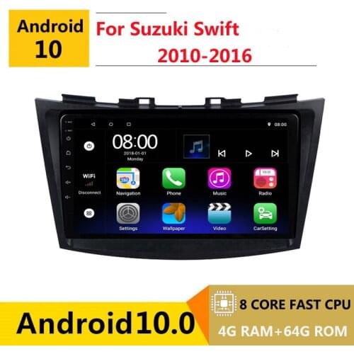 2 din 8 core android 10 car radio auto stereo for Suzuki Swift 2010 2011 -2015 2016 navigation GPS DVD Multimedia Player