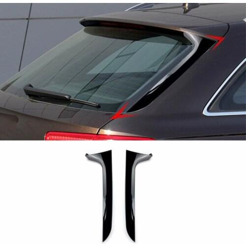 Car Accessories Rear Window Flank Tail Spoiler Panel Decoration Sticker Trim For Audi A6 C7 2012-2018 Exterior Styling
