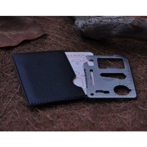 Free shipping 500pcs/lot 11 in 1 Multi Tools Credit Card Emergency Survival Pocket Knife Tool Camping Tool