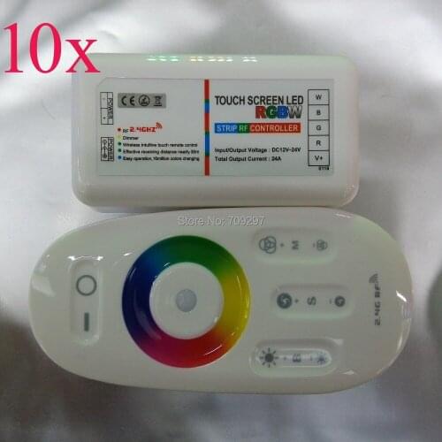 FREE DHL/FEDEX 10sets/lot RGBW Controller group control 2.4G Wireless RF Touch For RGBW Led Strip YY-68