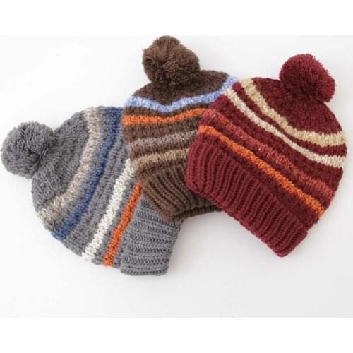 Free shipping High Quality Skullies Beanies Unisex knitted Bonnet Outdoor Fashion Fleece Warm Ball Winter Color Dome Couple Caps